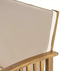 Christopher Knight Home Sedia Club da Esterno in Legno di Acacia con Cuscini (Set di 4)