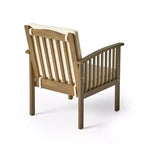 Christopher Knight Home Sedia Club da Esterno in Legno di Acacia con Cuscini (Set di 4)