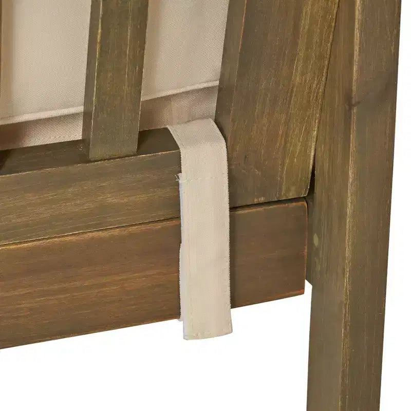 Christopher Knight Home Sedia Club da Esterno in Legno di Acacia con Cuscini (Set di 4)