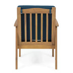 Christopher Knight Home Sedia Club da Esterno in Legno di Acacia con Cuscini (Set di 4)