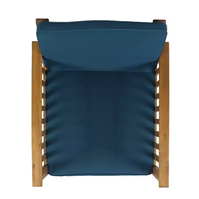 Christopher Knight Home Sedia Club da Esterno in Legno di Acacia con Cuscini (Set di 4)