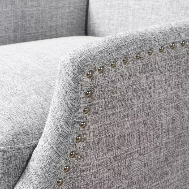 GDFStudio Weyland Contemporary Fabric Wingback Pushback Recliner with Nailhead Accents