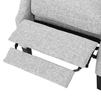 GDFStudio Weyland Contemporary Fabric Wingback Pushback Recliner with Nailhead Accents