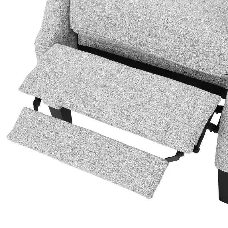 GDFStudio Weyland Contemporary Fabric Wingback Pushback Recliner with Nailhead Accents