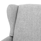 GDFStudio Weyland Contemporary Fabric Wingback Pushback Recliner with Nailhead Accents