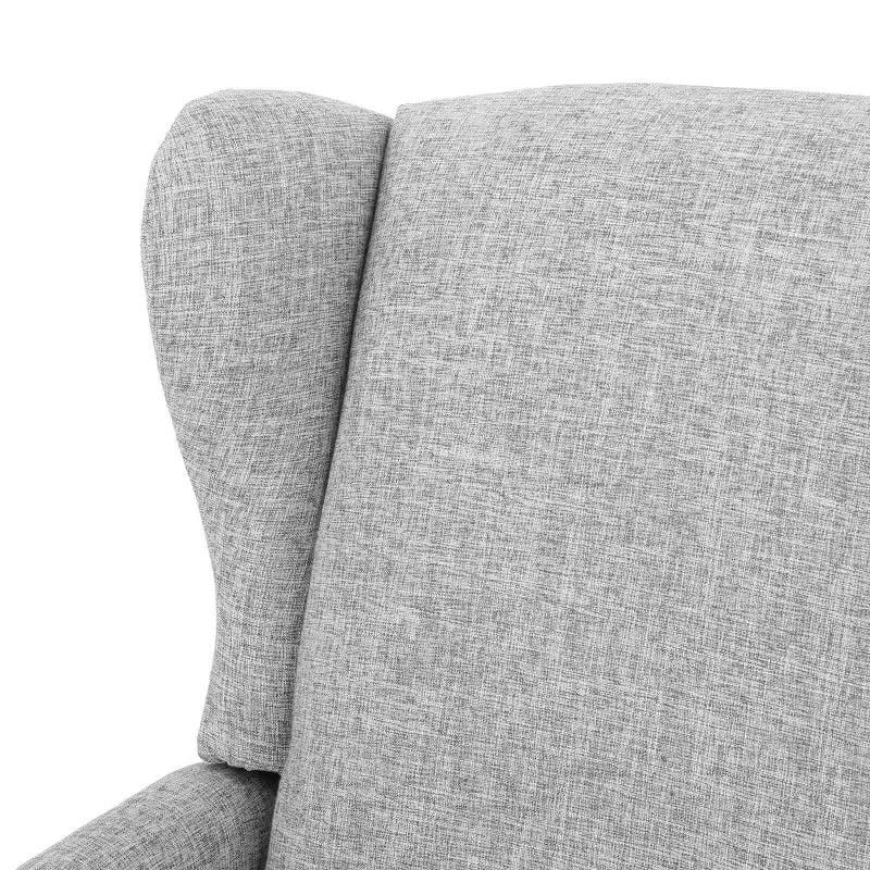 GDFStudio Weyland Contemporary Fabric Wingback Pushback Recliner with Nailhead Accents