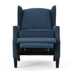 GDFStudio Weyland Contemporary Fabric Wingback Pushback Recliner with Nailhead Accents