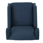 GDFStudio Weyland Contemporary Fabric Wingback Pushback Recliner with Nailhead Accents