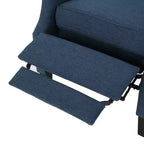 GDFStudio Weyland Contemporary Fabric Wingback Pushback Recliner with Nailhead Accents