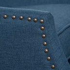 GDFStudio Weyland Contemporary Fabric Wingback Pushback Recliner with Nailhead Accents