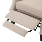 GDFStudio Weyland Contemporary Fabric Wingback Pushback Recliner with Nailhead Accents