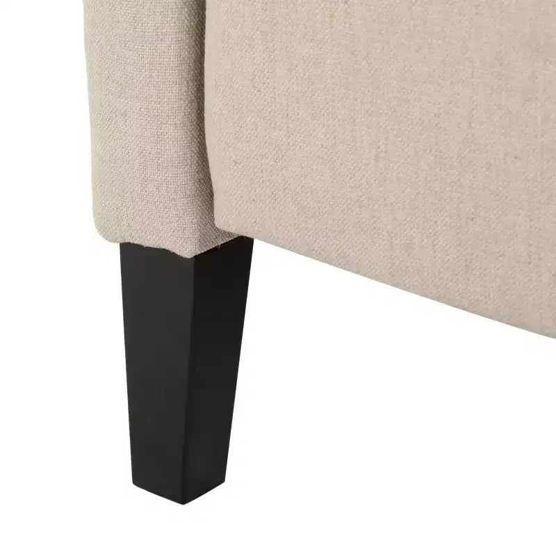 GDFStudio Weyland Contemporary Fabric Wingback Pushback Recliner with Nailhead Accents