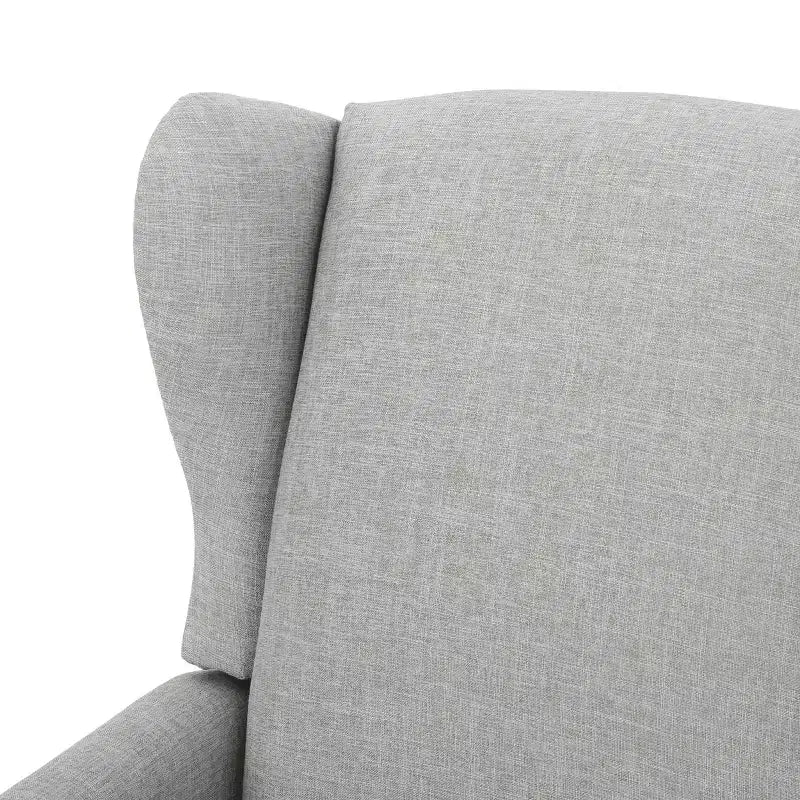 GDFStudio Weyland Contemporary Fabric Wingback Pushback Recliner with Nailhead Accents
