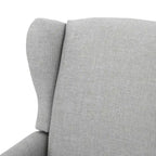 GDFStudio Weyland Contemporary Fabric Wingback Pushback Recliner with Nailhead Accents