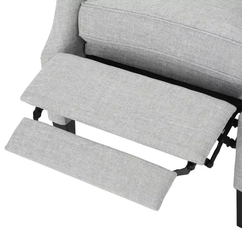 GDFStudio Weyland Contemporary Fabric Wingback Pushback Recliner with Nailhead Accents