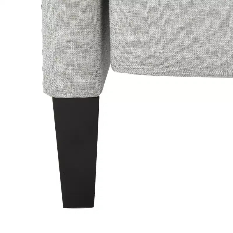 GDFStudio Weyland Contemporary Fabric Wingback Pushback Recliner with Nailhead Accents