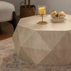 Tavolino da caffè GDFStudio Beaufort Modern 37.4 a tamburo irregolare in legno di abete