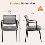 MAYEERTY Chair Gray Leather Folding for Home Office Party Portable Comfortable
