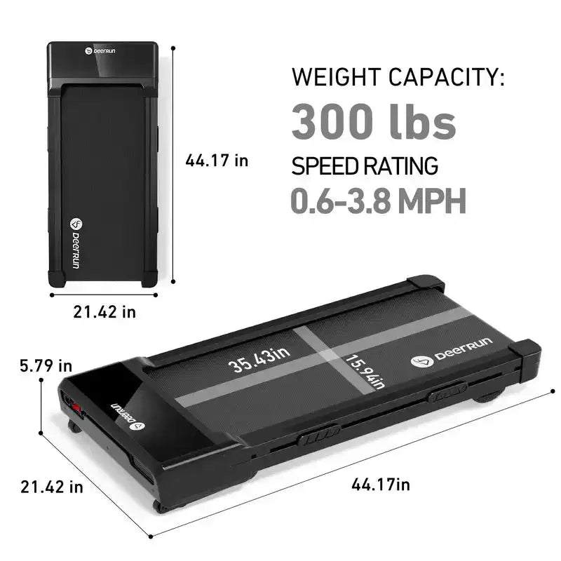 Tapis roulant da passeggio DeerRun Z10 sotto la scrivania con inclinazione del 12%, capacità di 136 kg, Walking Pad per casa e ufficio