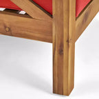 Christopher Knight Home Brava Outdoor Acacia Wood Club Chair with Water Resistant Cushion