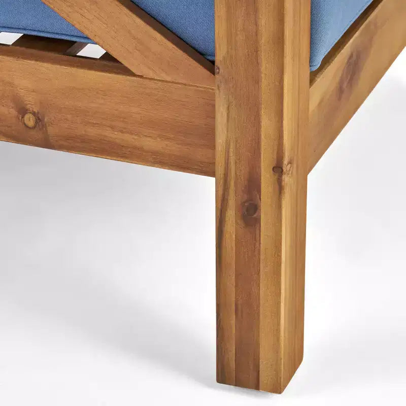 Christopher Knight Home Brava Outdoor Acacia Wood Club Chair with Water Resistant Cushion