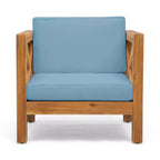 Christopher Knight Home Brava Poltrone da Esterno in Legno di Acacia con Cuscini Idrorepellenti (Set da 2)