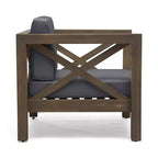 Christopher Knight Home Brava Poltrone da Esterno in Legno di Acacia con Cuscini Idrorepellenti (Set da 2)