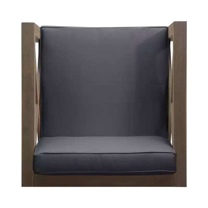 Christopher Knight Home Brava Poltrone da Esterno in Legno di Acacia con Cuscini Idrorepellenti (Set da 2)