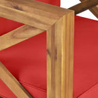Christopher Knight Home Brava Poltrone da Esterno in Legno di Acacia con Cuscini Idrorepellenti (Set da 2)