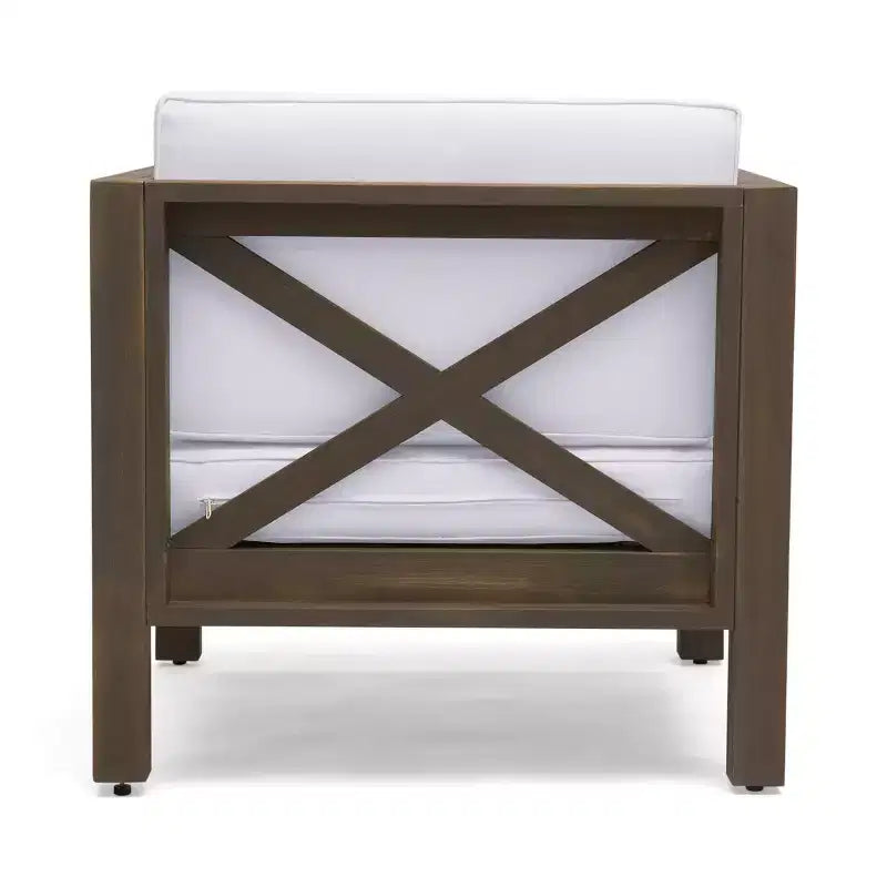 Christopher Knight Home Brava Poltrone da Esterno in Legno di Acacia con Cuscini Idrorepellenti (Set da 2)