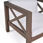 Christopher Knight Home Brava Poltrone da Esterno in Legno di Acacia con Cuscini Idrorepellenti (Set da 2)