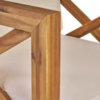 Christopher Knight Home Brava Poltrone da Esterno in Legno di Acacia con Cuscini Idrorepellenti (Set da 2)