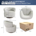 Vatros Barrel Chair Fully Assembled Swivel Accent Chair