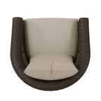 Christopher Knight Home Darius Outdoor Wicker Swivel Club Chairs with Cushion (Set of 2)