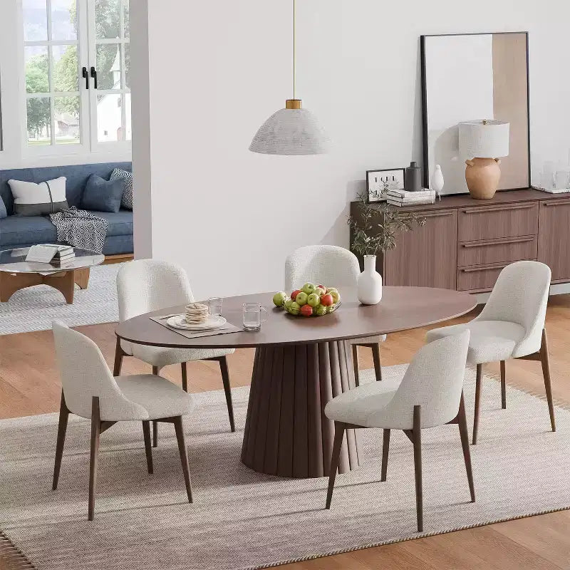 Tavolo da pranzo rotondo in legno massello in stile nordico da 67 pollici, tavolo rotondo grande moderno e semplice per casa e ristorante, design di lusso leggero