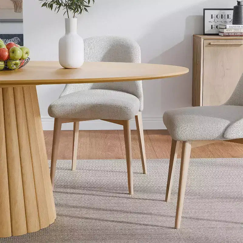 Tavolo da pranzo rotondo in legno massello in stile nordico da 67 pollici, tavolo rotondo grande moderno e semplice per casa e ristorante, design di lusso leggero