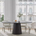 Tavolo da pranzo rotondo in legno massello in stile nordico da 67 pollici, tavolo rotondo grande moderno e semplice per casa e ristorante, design di lusso leggero