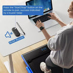 Costway 3-in-1 Folding Treadmill with Smart Apps Remote Control LED Display and Speakers Blue/Silver