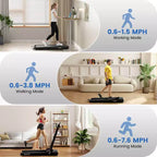 Costway 3-in-1 Folding Treadmill with Smart Apps Remote Control LED Display and Speakers Blue/Silver