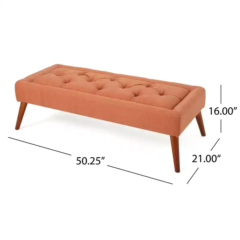 GDFStudio Chatham Mid-Century Modern 50 Tufted Upholstered Ottoman