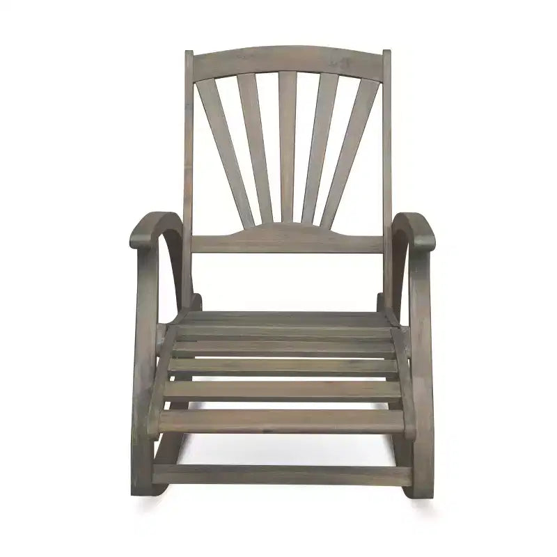GDFStudio Kelsey Outdoor Acacia Wood Rocking Chair with Footrest