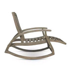 GDFStudio Kelsey Outdoor Acacia Wood Rocking Chair with Footrest