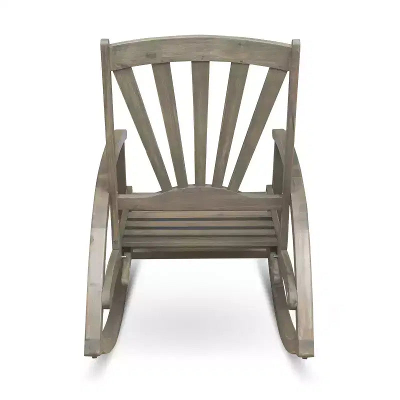 GDFStudio Kelsey Outdoor Acacia Wood Rocking Chair with Footrest