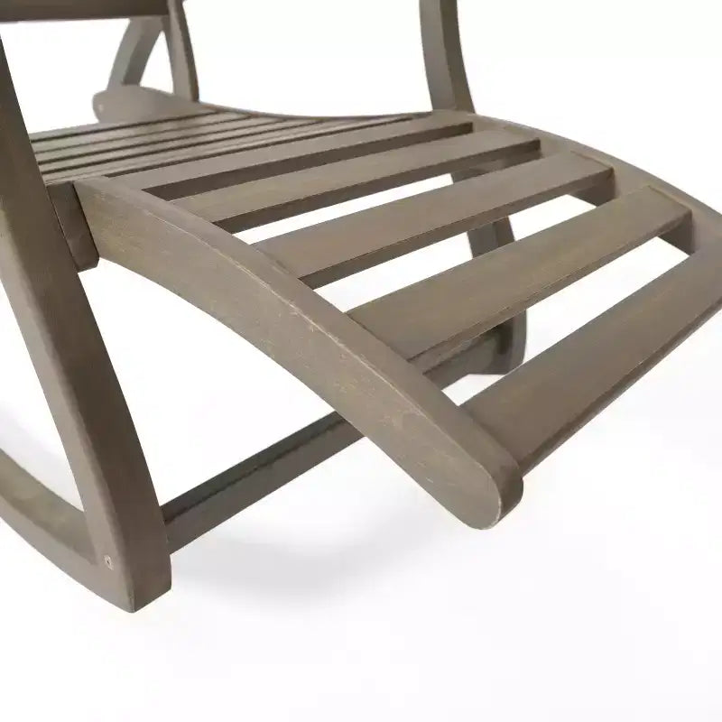 GDFStudio Kelsey Outdoor Acacia Wood Rocking Chair with Footrest