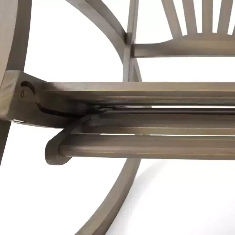 GDFStudio Kelsey Outdoor Acacia Wood Rocking Chair with Footrest