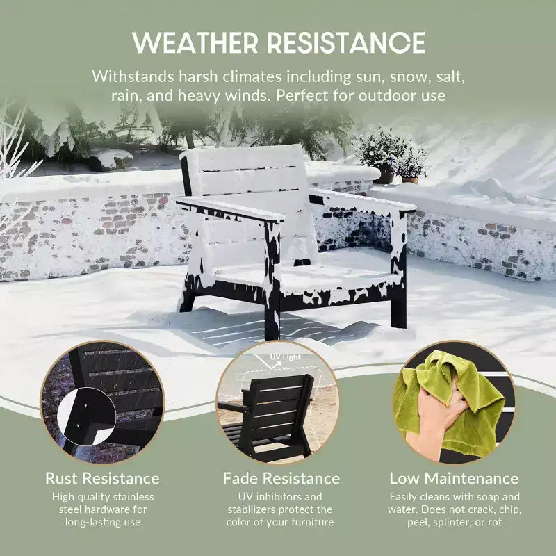 WestinTrends Avalon Set di 6 Mobili Modulari da Esterno per Patio, Nero/Arancione