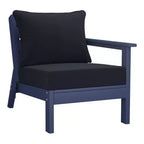 WestinTrends Avalon Outdoor 6-Piece Modular Sectional Patio Furniture Sofa Set, Navy Blue/Navy Blue