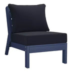 WestinTrends Avalon Outdoor 6-Piece Modular Sectional Patio Furniture Sofa Set, Navy Blue/Navy Blue