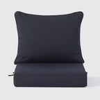 WestinTrends Avalon Outdoor 6-Piece Modular Sectional Patio Furniture Sofa Set, Navy Blue/Navy Blue