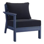 WestinTrends Avalon Outdoor 6-Piece Modular Sectional Patio Furniture Sofa Set, Navy Blue/Navy Blue